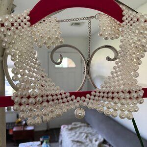 Two beaded faux collars